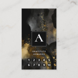 Urer Svep | Svart Guld Abstrakt Design Visitkort