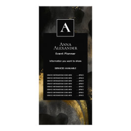Urerda Svep | Svart Guld Abstrakt Design Reklamkort