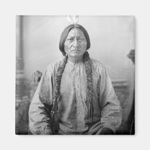 Urfolksikon: Lakotahövdingen Sitting Bull Magnet