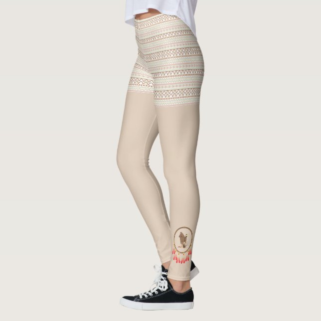Urfolksmönster med Drömfångare Leggings (Vänster)