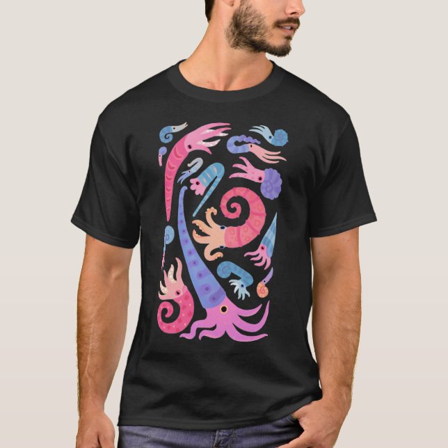 Urgamla bläckfiskar t shirt (Framsida)
