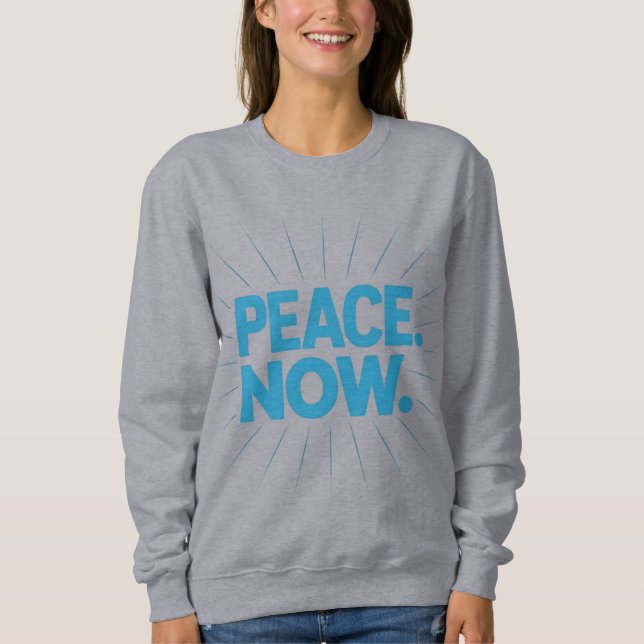 Urgent "PEACE. NOW." Graphic T-Shirt (Framsida)