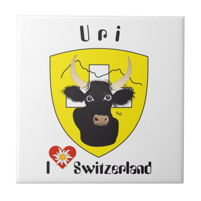 Uri Schweiz Suisse Svizzera Svizra Fliese Kakelplatta (Framsidan)
