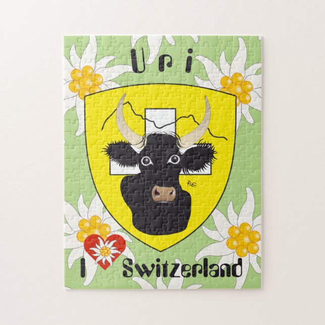 Uri Schweiz Suisse Svizzera Svizra Puzzles Pussel (Vertikal)