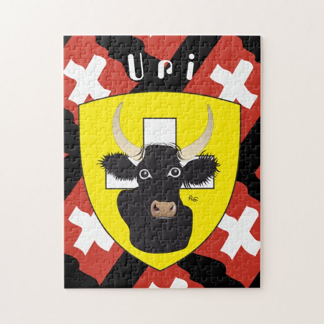 Uri Schweiz Suisse Svizzera Svizra Puzzles Pussel (Vertikal)