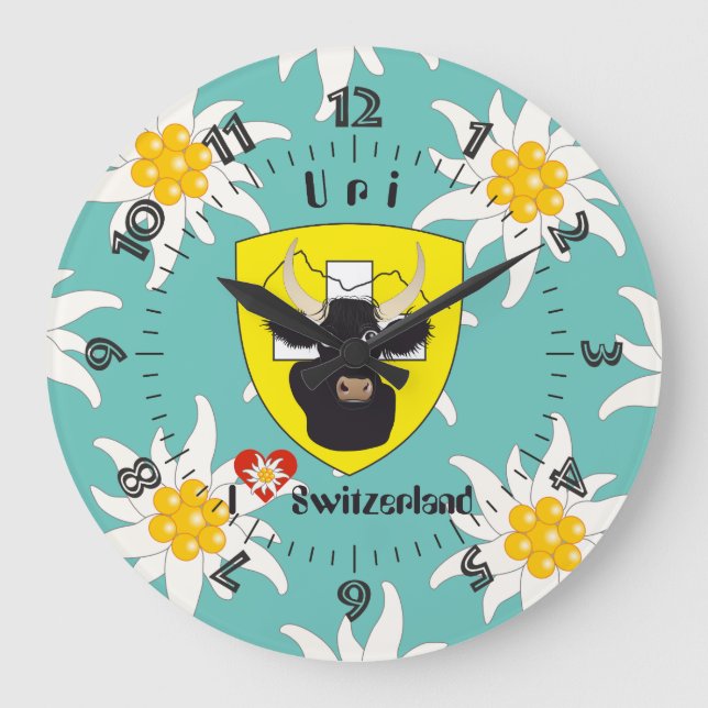 Uri Schweiz Suisse Svizzera Svizra Uhr Stor Klocka (Framsida)