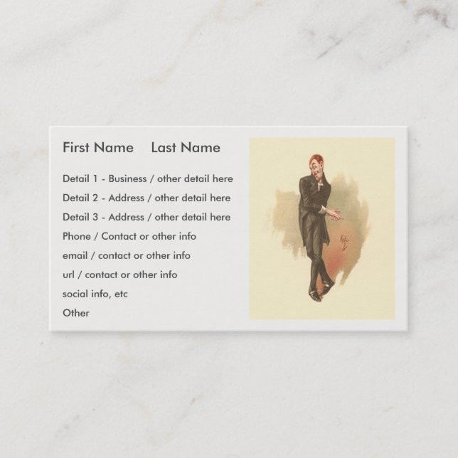 Uriah Heep by Kyd from Dickens' David Copperfield Visitkort (Framsida)