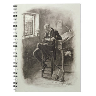Uriah Heep, från 'Charles Dickens: A Gossip about Anteckningsbok Med Spiral