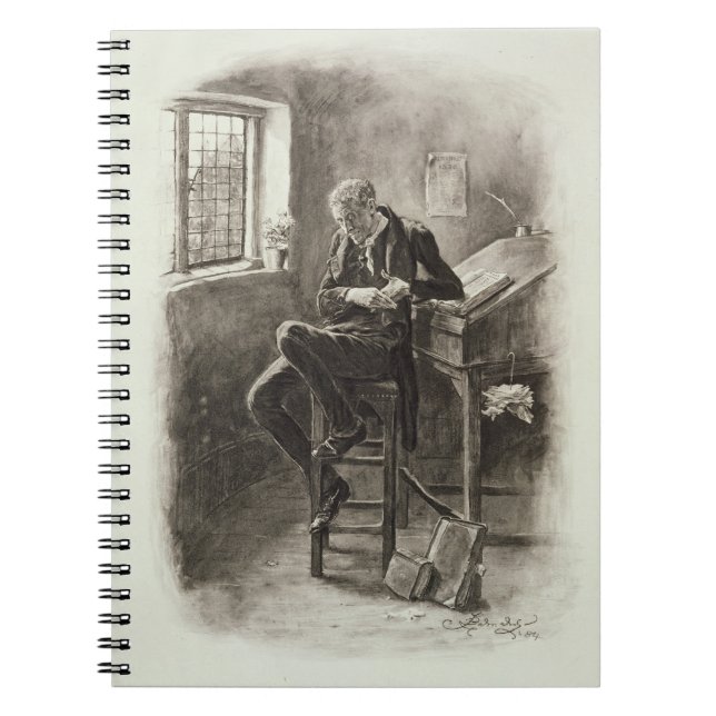 Uriah Heep, från 'Charles Dickens: A Gossip about Anteckningsbok Med Spiral (Framsidan)