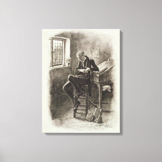 Uriah Heep från "Charles Dickens: A Gossip om Canvastryck (Framsida)