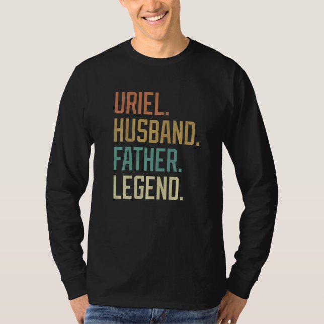Uriel Husband Father Legend Father's Day Retro T Shirt (Framsida)
