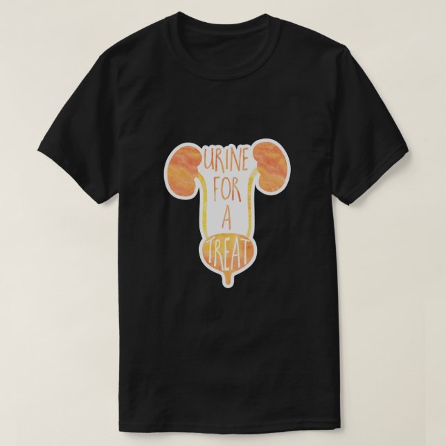 Urin för en behandling! Lustigt medicinskt pun T Shirt (Design framsida)