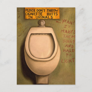 Urinal Vykort