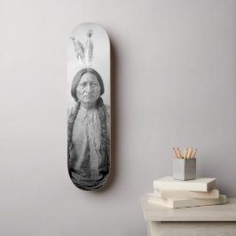 Urinamerikansk ikon: Lakotaledaren Sitting Bull Mini Skateboard Bräda 18,5 Cm