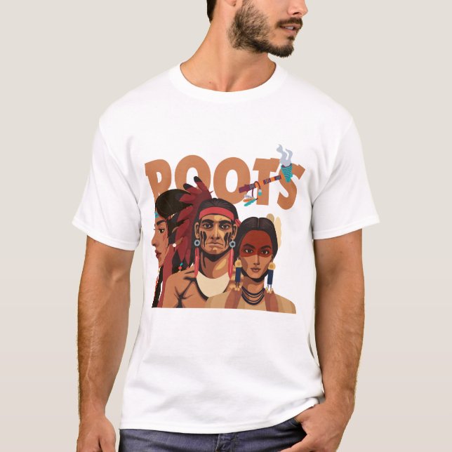 Urinamerikanska rötter t shirt (Framsida)