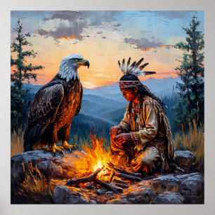 Urinbevånarande Andlig Kraftfull Frihet Dekor 🦅🌄