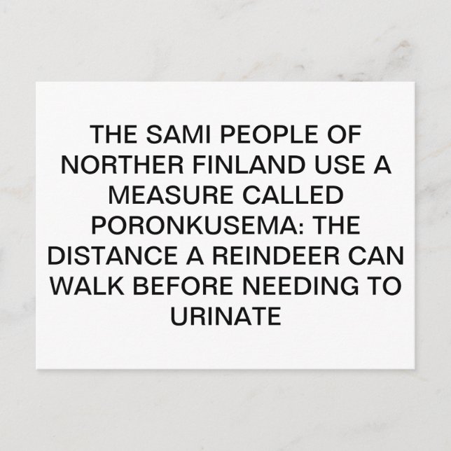 Urinerande renar vykort (Framsida)