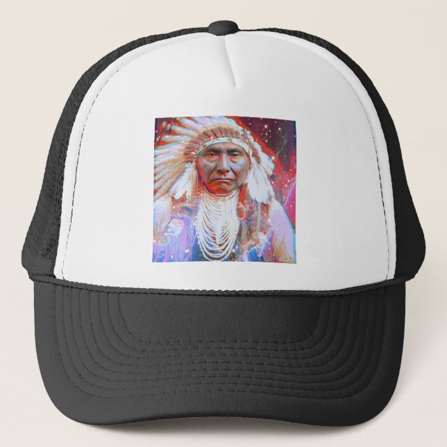 Urinhemsk amerikansk  Crazy Horse Keps (Framsida)