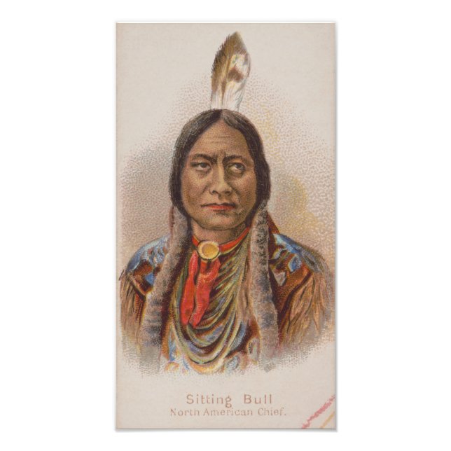 Urinhemska: Lakota Sitting Bull, Reklamfilm för ci Fototryck (Framsidan)