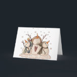Urinnevånare för vinter för snögubbeSnowflakeland Helgkort<br><div class="desc">Urinnevånare för vinter för jul för snögubbeSnowflakeland</div>