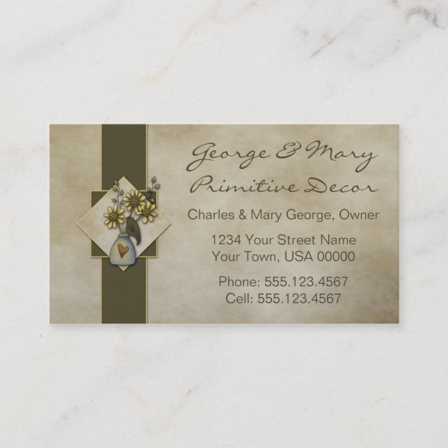 Urinnevånaren gal och solrosLookvisitkortar Visitkort (Framsida)