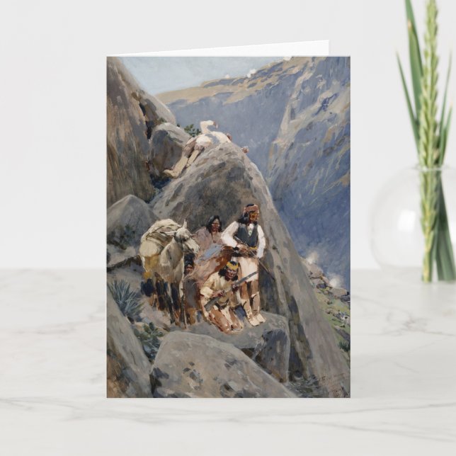 Urinvånar-ikoner: Apachekrigare, USAs kavalleri Kort (Framsida)