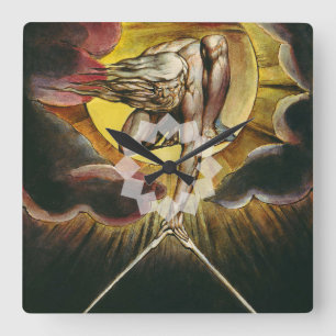 Urizen - William Blake - det forntida av dagar Fyrkantig Klocka