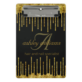 Urklipp av lyxbockssalon guld glitter