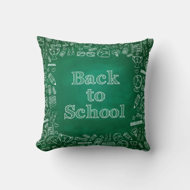 Urklipp "Back to school" ombord Kudde (Framsida)