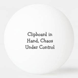Urklippsblocket i Hand, Kaos Under Kontroll Pingisboll