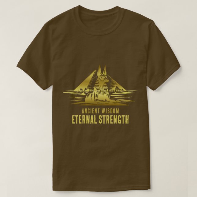 Urkundig Visdom, Evig Styrka - Guld T Shirt (Design framsida)