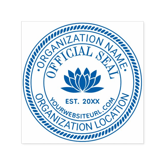 URL för Lotus Flower Officiell Seal Namn Loc-URL E Självfärgande Stämpel (Design)