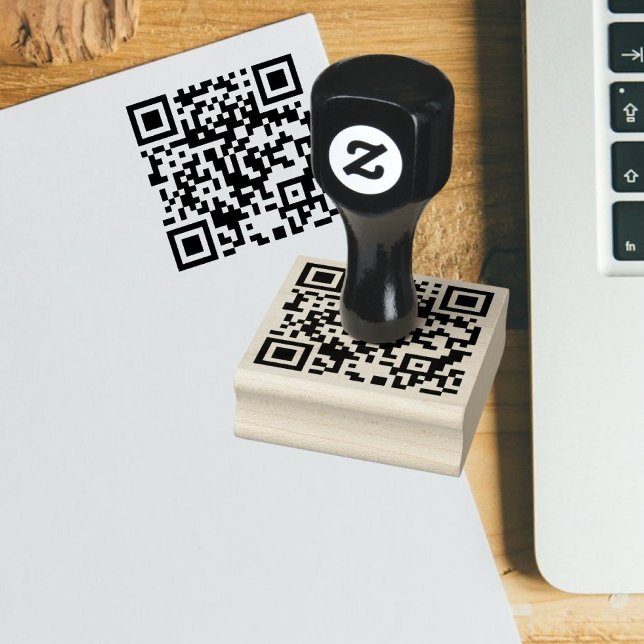 URL för skannerbar webbplats för personlig av QR-a Stämpel (Custom QR code personalized scannable website url Rubber Stamp from Ricaso. Easy upload your QR code)