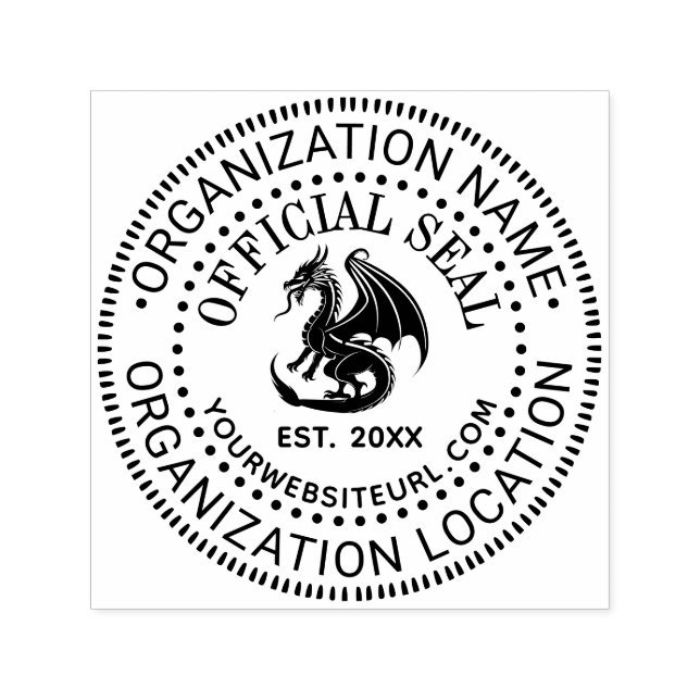 URL-format för Dragon Side View Officiell Seal Nam Självfärgande Stämpel (Design)