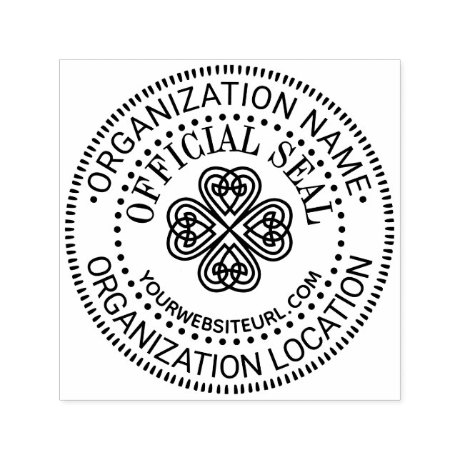 URL till den keltiska Anpassningsbarna Shamrock Of Självfärgande Stämpel (Design)