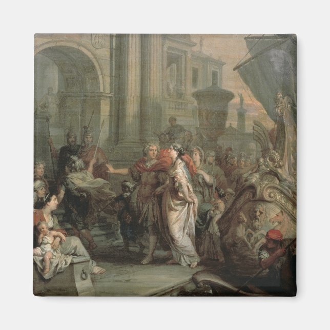 Urlastning av Cleopatra i Tarsus (olja på Magnet (Framsidan)