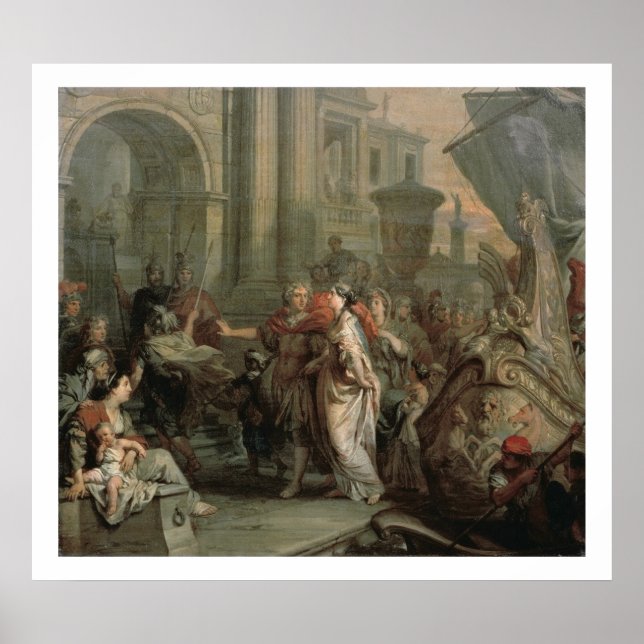 Urlastning av Cleopatra i Tarsus (olja på Poster (Framsidan)
