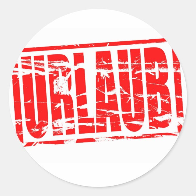 Urlaub Runt Klistermärke (Framsida)