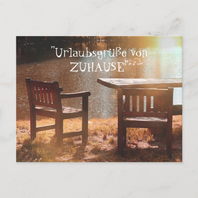 Urlaubsgrüße von Zuhause Vykort (Framsida)