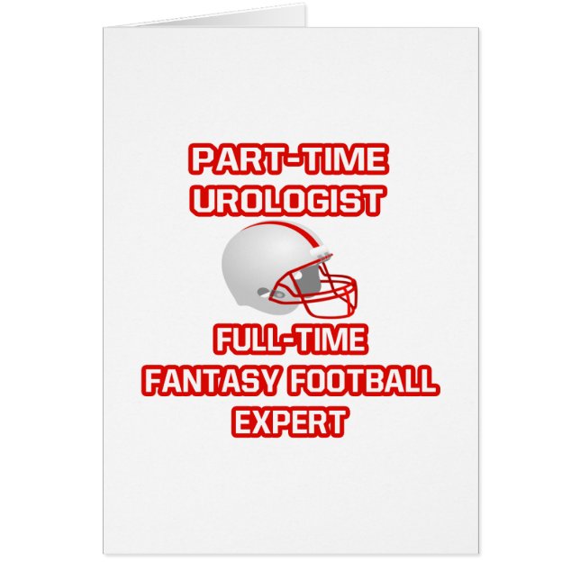 Urolog ... Fantasy Football Expert Hälsningskort (Framsidan)