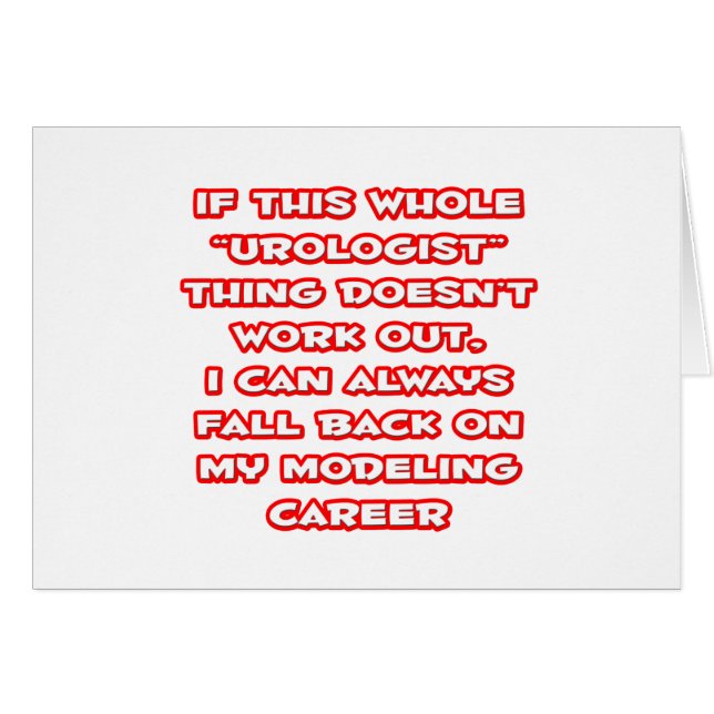 Urolog Humor ... Modelleringskort Hälsningskort (Framsidan Horizontal)