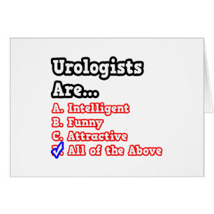 Urolog Quiz...Joke Hälsningskort