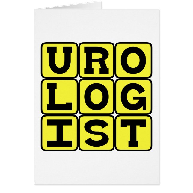 Urolog, specialist i urinvägssystemet hälsningskort (Framsidan)