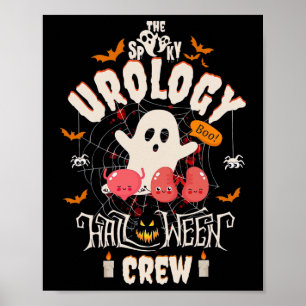 Urology Halloween Crew Cute Ghost Nurse Student Poster