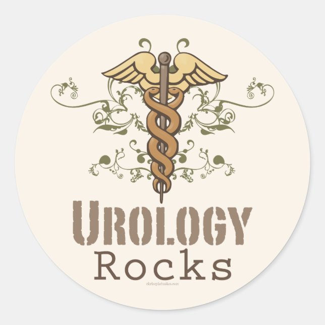 Urology Sten Urologist Stickers Runt Klistermärke (Framsida)