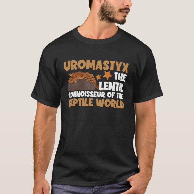 Uromastyx Lentil Connoisseur Dabb Lizard T Shirt (Framsida)