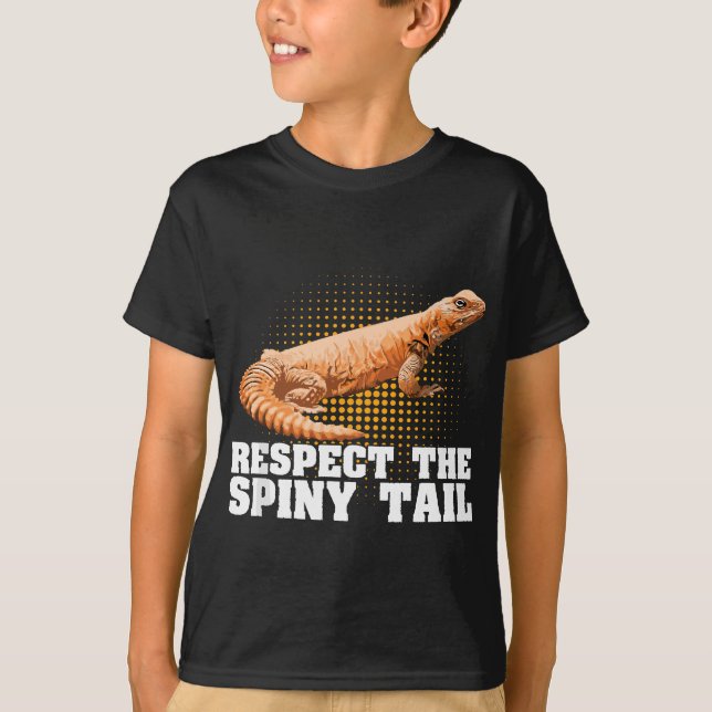 Uromastyx respekterar den lilla, Svan-funniga plat T Shirt (Framsida)