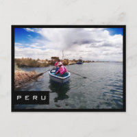 Uros på Sjö Titicaca, Perus svarta ram-vykort