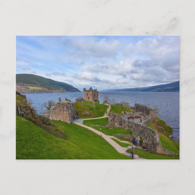 Urquhart Castle längs Loch Ness, Skottland Vykort (Framsida)