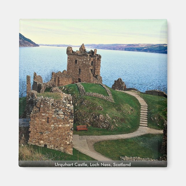 Urquhart Castle, Loch Ness, Skottland Magnet (Framsidan)
